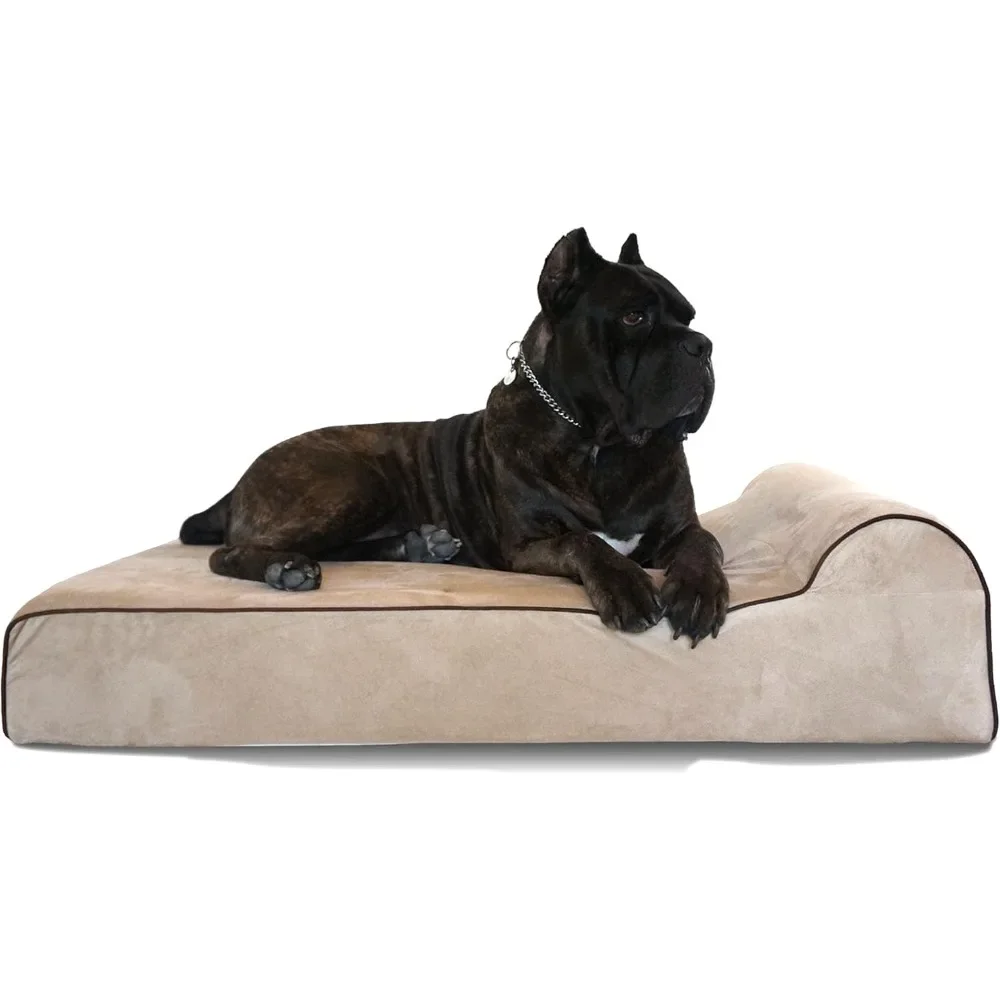 

Orthopedic Dog Bed - Memory Foam Dog Bed for Arthritic & Elderly Dogs - Machine Washable Dog Bed with Waterproof Liner - Large