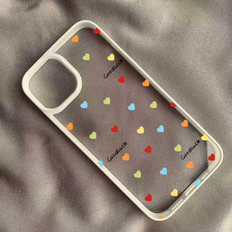 Picture 4: Colorful Love Hearts Transparent Phone Case for Redmi 14C 13C 12C 4G Redmi Note 11 12 13 14 9 8 Pro Plus 5G Cute Hard Back Cover