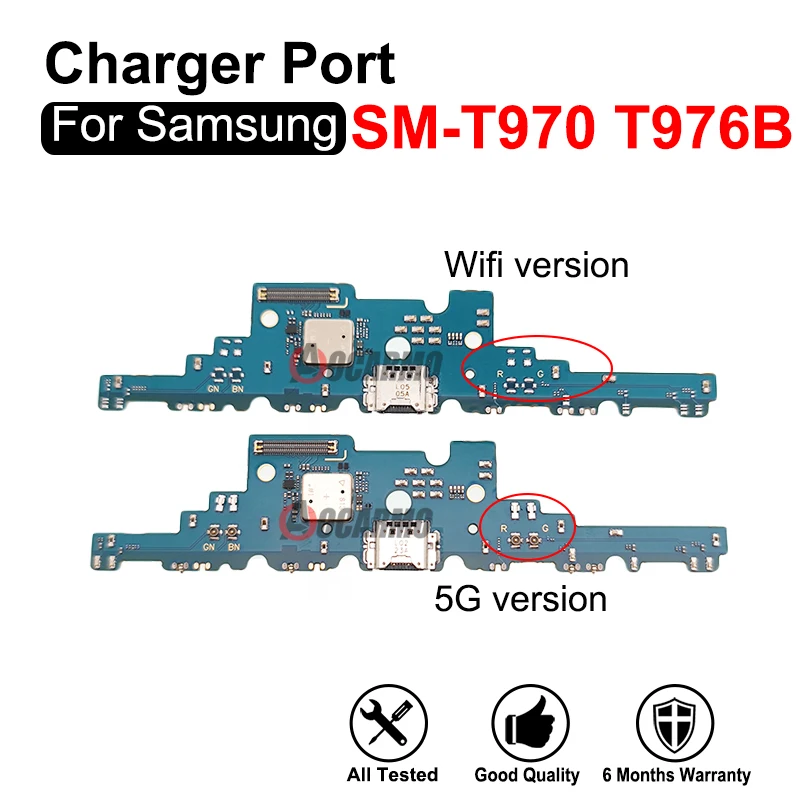 1 szt. Złącze USB do ładowania, port ładowarki, taśma flex do naprawy Samsung Galaxy Tab S7 Plus S7+ 5G T970 T976 SM-T976B