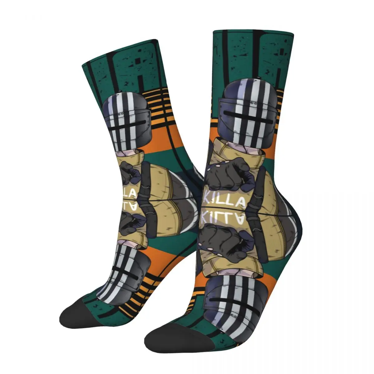 Happy Funny Men's compression Socks Light Of Killa Vintage Harajuku Escape from Tarkov FPS RPG MMO Game Hip Hop Crew Sock