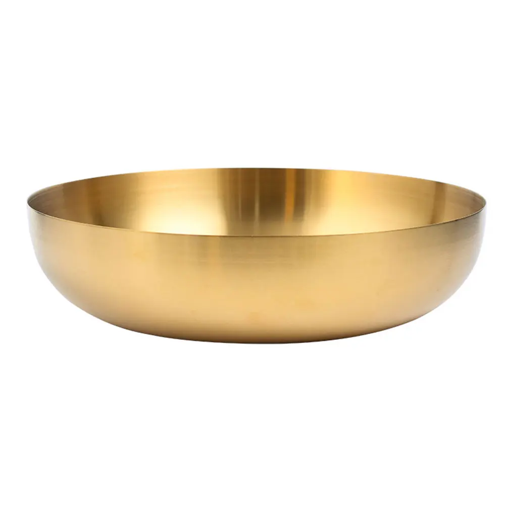 

Household Fruit Bowl Multi-Function Food Bowl Convenient Serving Bowl Home Accessory Wear-Resistant Salad Bowl Stainless Steel