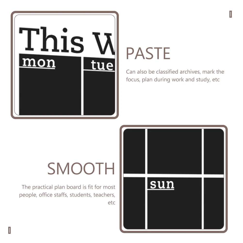 Weekly Plan Board 45x58cm Stickers Chalkboard Calendar Wall Planner Self Adhesive Household Chalkboard Sticker Daily