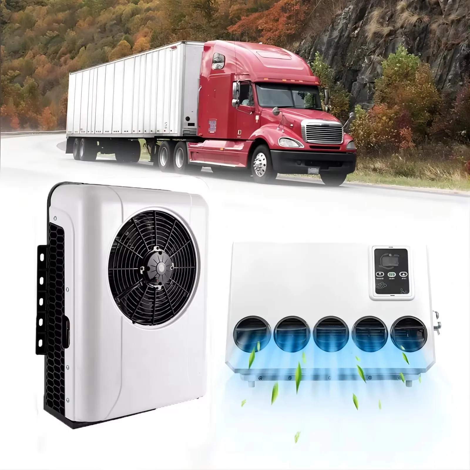 High Quality 12V 24V Parking Air Conditioner Auto for Truck RV Split Excavator