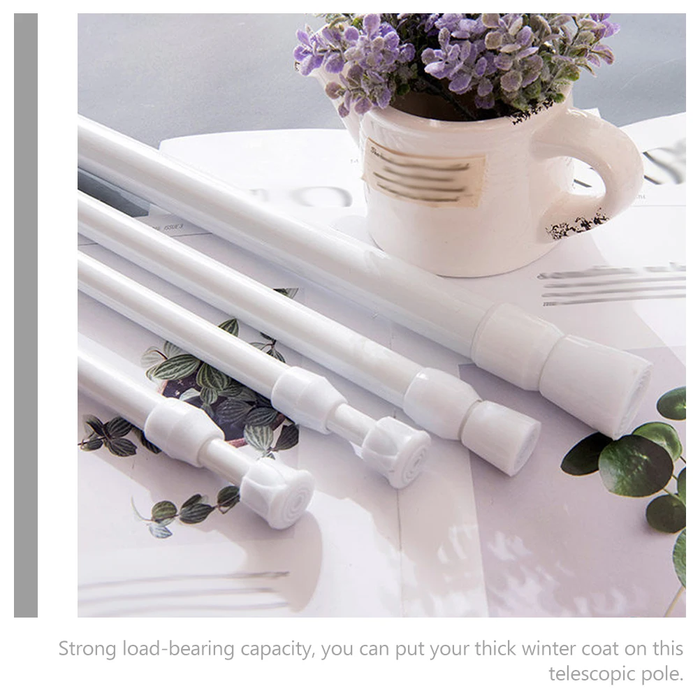 2 قطعة قضيب تليسكوبي دش الستار الحمام السكك الحديدية الملابس للتمديد القطب حوض الاستحمام الحديد قابل للتعديل