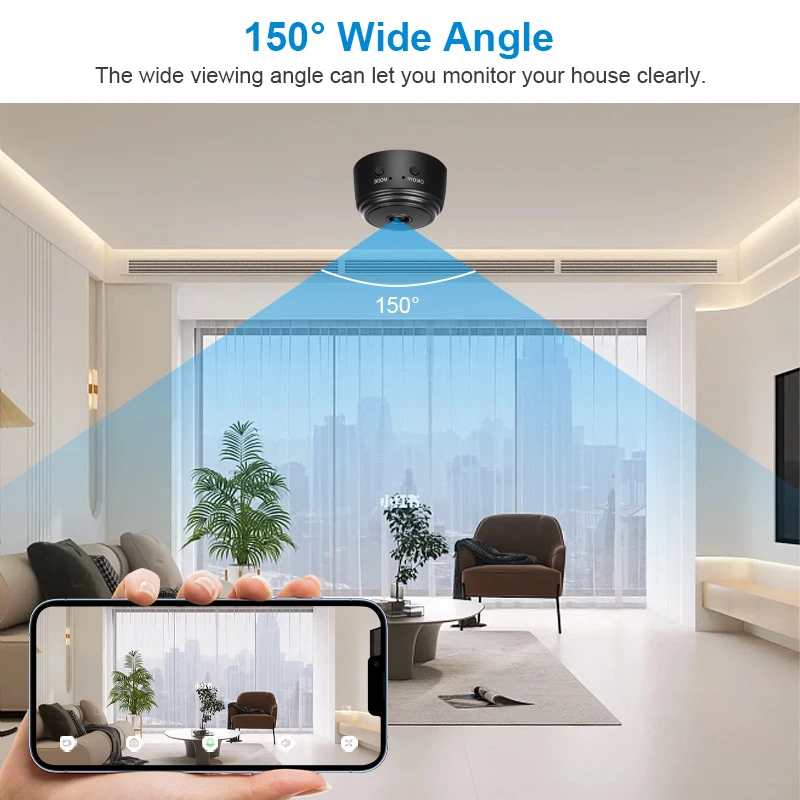 مراقبة الطفل واي فاي كاميرا صغيرة ركلة لحاف تذكير 1080P HD الأمن حماية السلامة مراقبة للرؤية الليلية كاميرا IP كاميرا