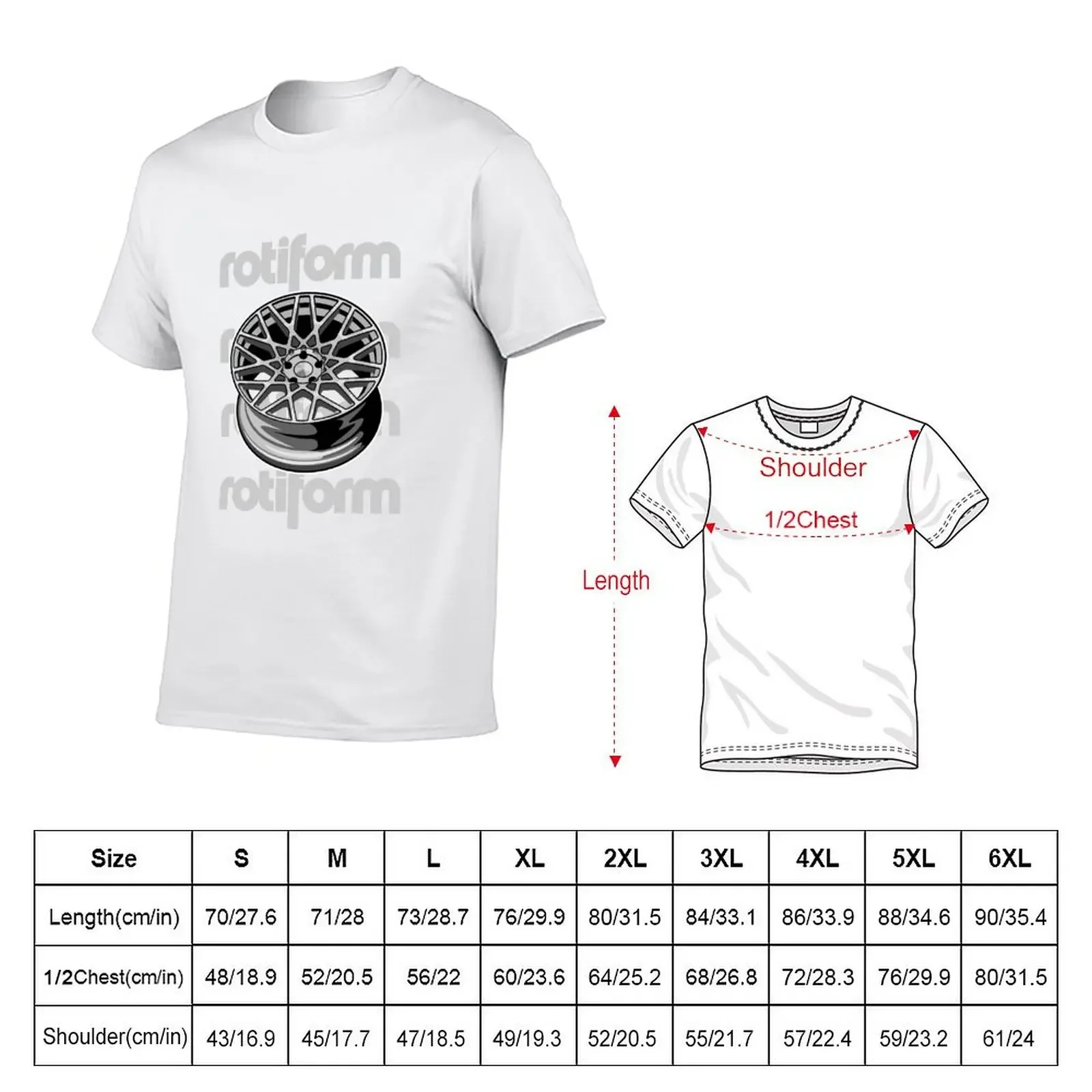 Rotiform Rim racing Wheel Car T-Shirt sweat T-shirts oversize cotton t shirt men