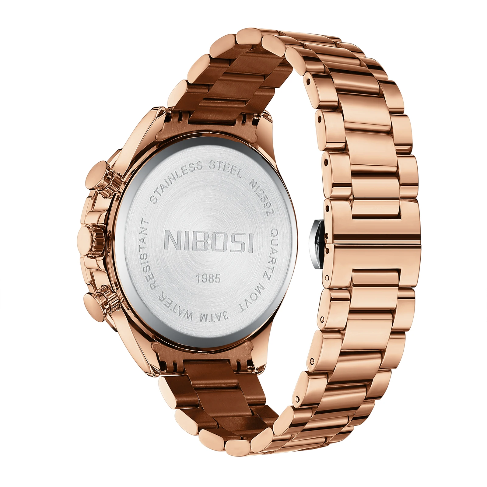 NIBOSI New Men's Watches Top Brand Luxury Watch for Men Waterproof Stainless Steel Chronograph Luminous Auto Date Reloj Hombre view 2