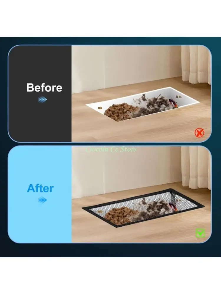 

X90F Pack Of 6 Steel 4X10 Floor Vents Covers Strong Ventilation Grille Protector Meshing