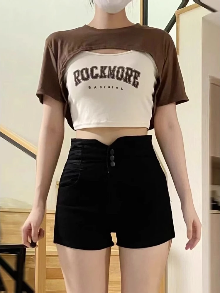 High Waist Wide Leg Short Jeans Women's Summer Thin Sexy Sweet And Spicy Casual Style plus Size Comfortable Loose Fit Shorts