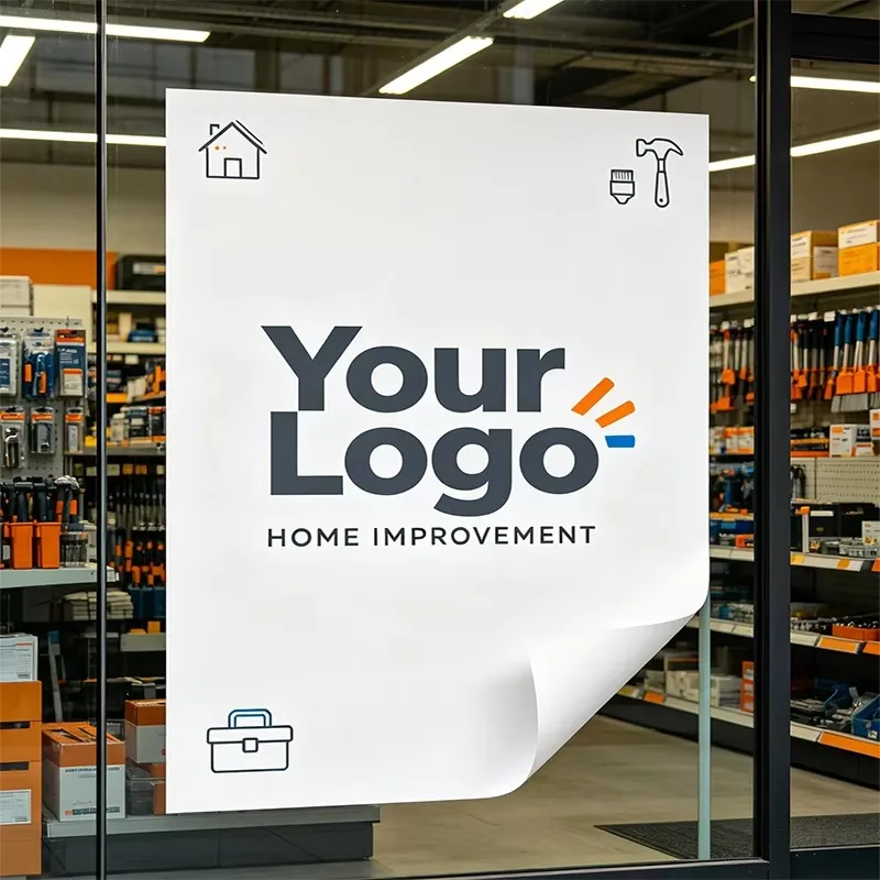 Custom Waterproof Discount Business Store Wall Decor Advertising Stickers Self-Adhesive Wall Stickers Restaurant Shop Promotion