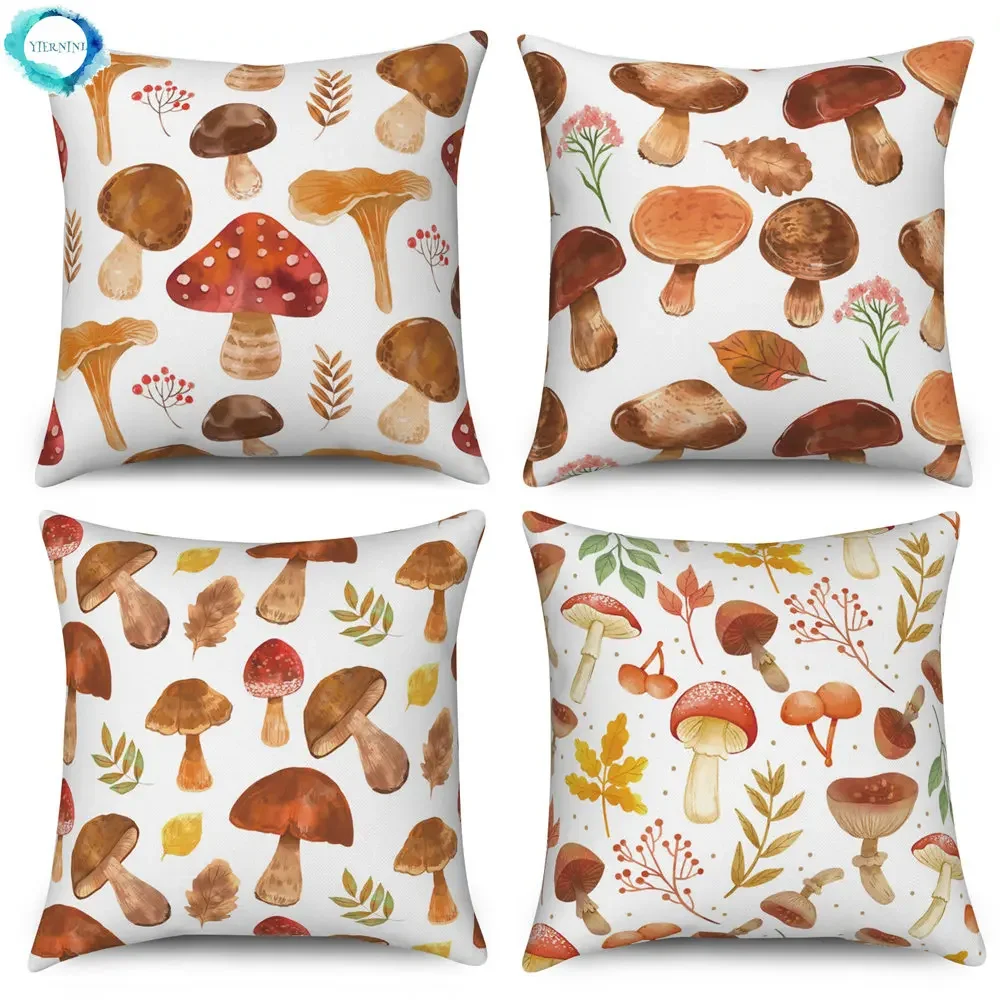 

Customizable Plant Leaf Flower Pillowcase Farmhouse Home Sofa Car Decorative Pillowcase Decorative Mushroom Cushion Cover