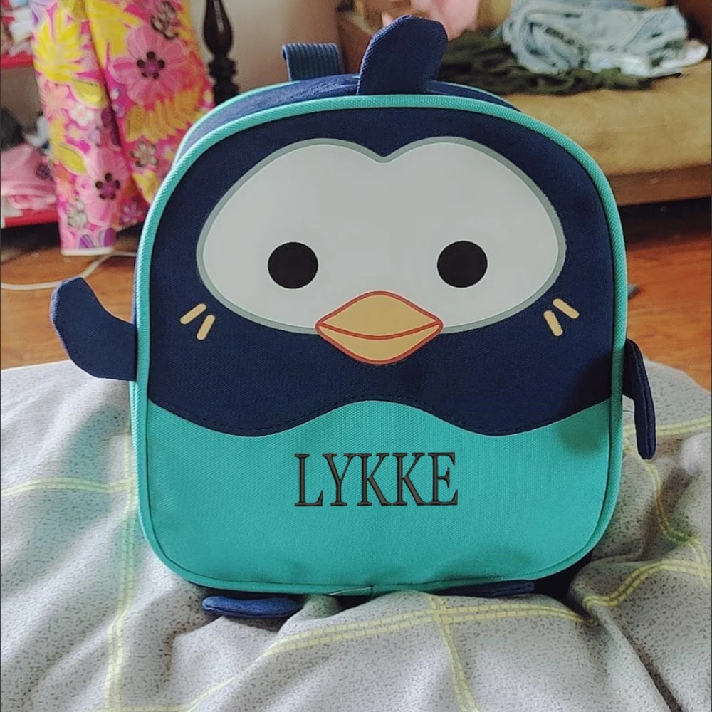 

2-6 Year Old Personalized Name Kindergarten Penguin Student Schoolbags Custom Embroidered Baby Boys Baby Girls Outdoor Backpacks