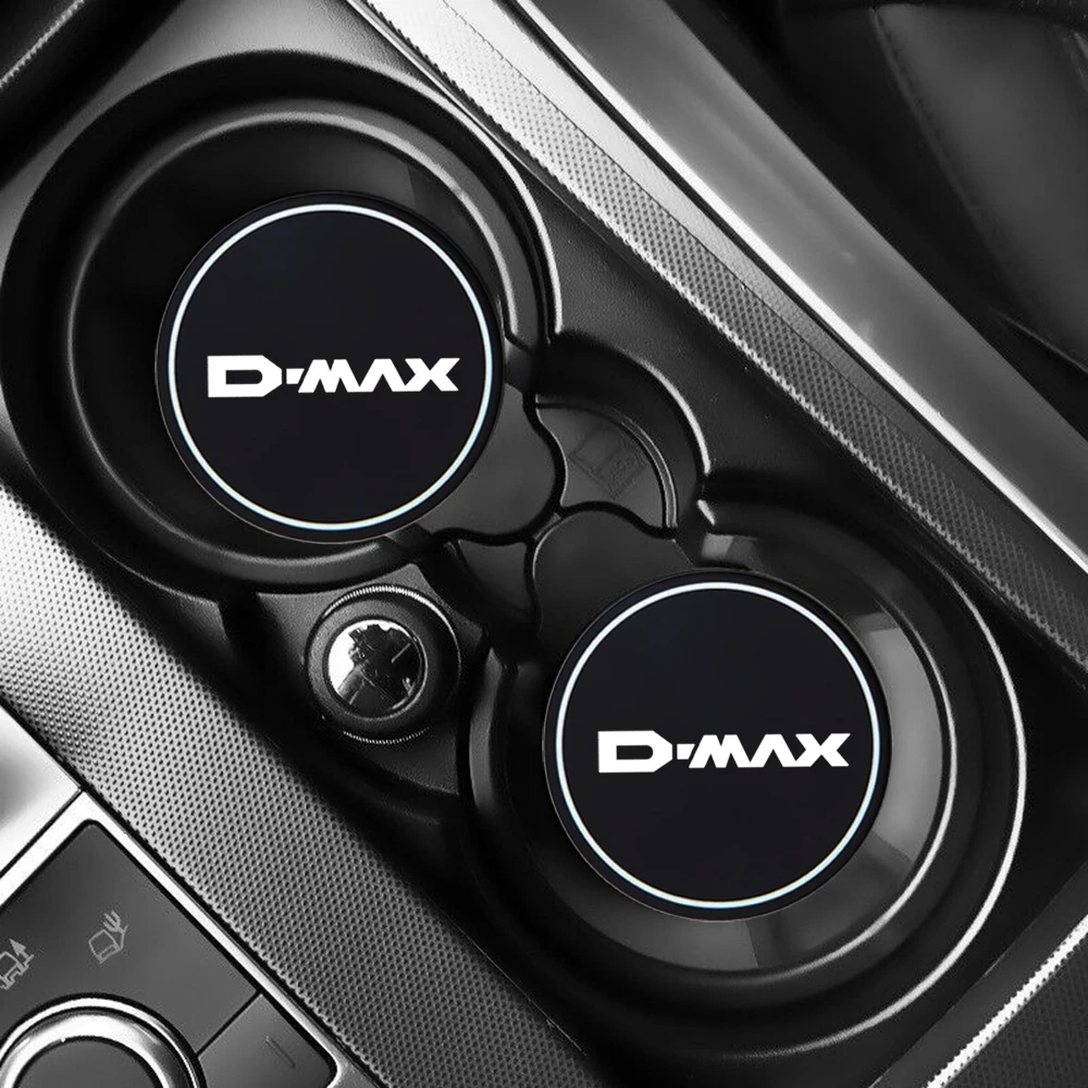 2Pcs Car Coaster Water Cup Bottle Holder Anti-slip Pad Mat Silica Gel Bottle Holder Pad For Isuzu D-MAX D MAX