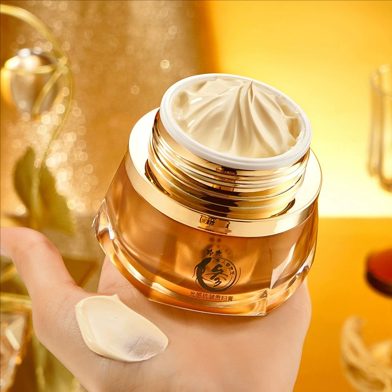 Ginseng Ganoderma Anti-Wrinkle Face Cream Moisturizing Skin Brightening  Whitening Cream Dry Aging Tightening Sagging Skin