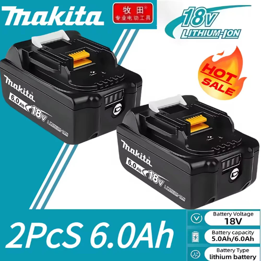 

Powerful Makita 18V 6.0Ah Rechargeable Battery ,For Makita BL1830 BL1830B BL1840 BL1840B BL1850 BL1850B Power Tools Battery