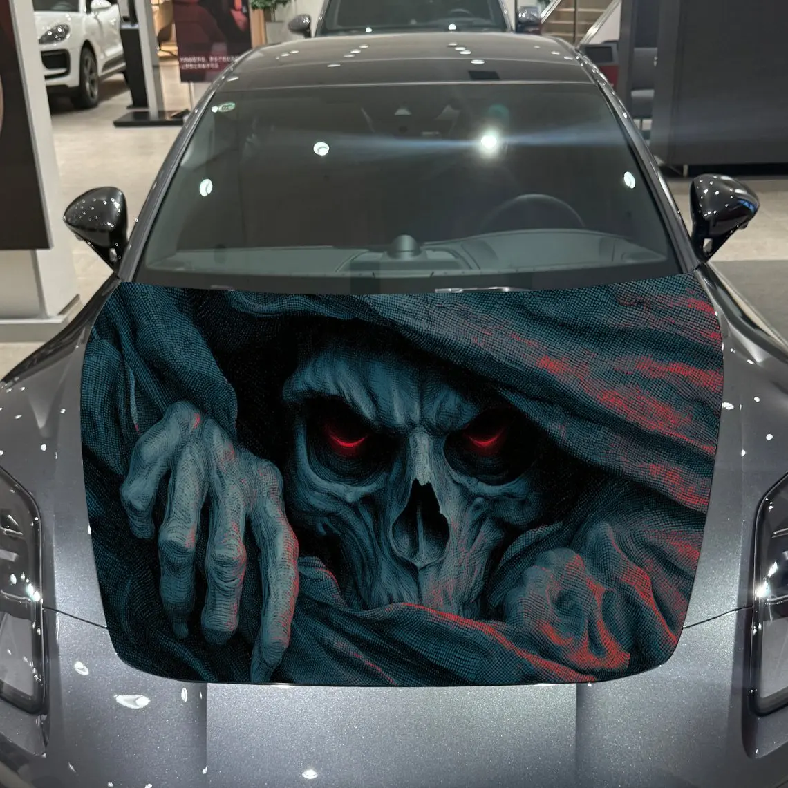 

The Grim Reaper Who Exposes the Dark Secrets Car Hood Vinyl Stickers Car Surface Protection Decal Car Decoration Cover Vinyl Wra