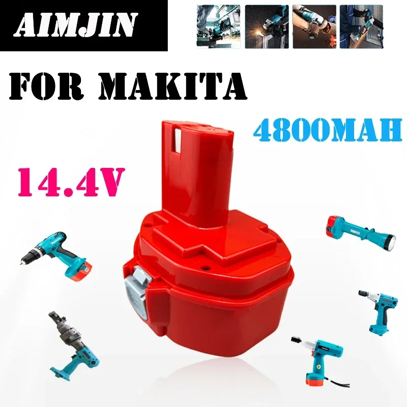 

14.4V Nickel Cadmium Rechargeable Battery for Makita 4800mAh Power Tool Replacement Battery PA14 14221420192600-1628