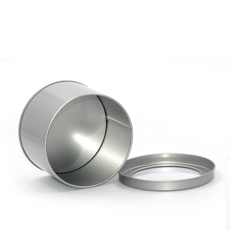 1PCS Round Metal Jewelry Watch Gift Packaging Box Candy Tin Storage Transparent Lid Box Small Cookie Dessert Baked Container