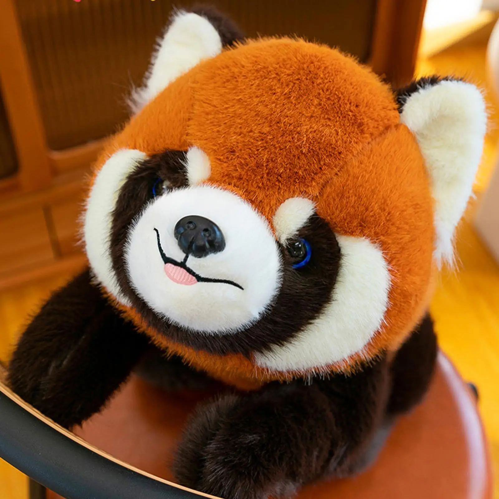 레드 판다 봉제 인형 16인치 부드러운 인형 베개 크리스마스 생일 선물 어린이 청소년 성인 침실 장식