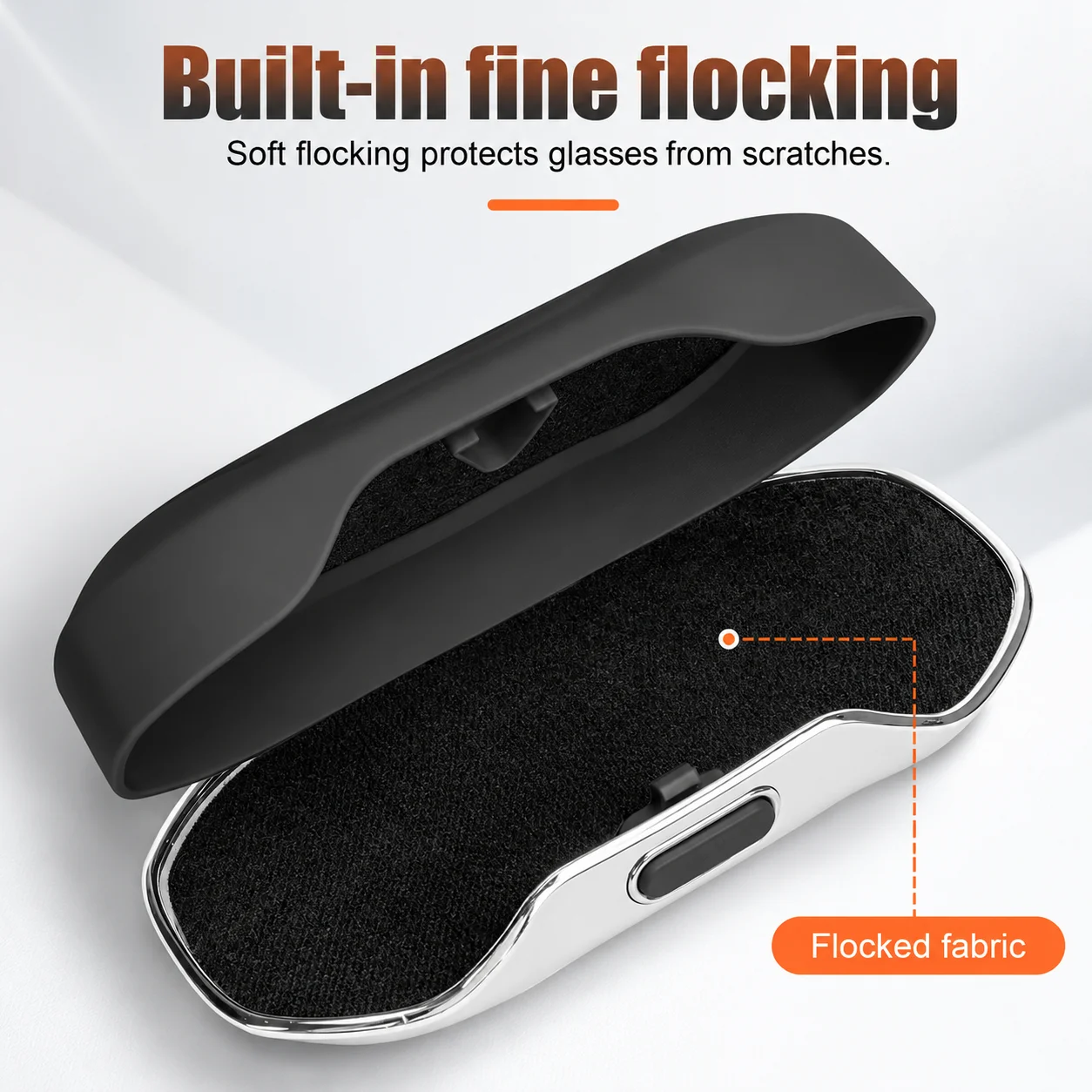 Car Sunglasses Holder Sun Visor Glasses Box ABS Anti-Scratch Eyeglasses Storage Case Protective Interior Auto Accessory