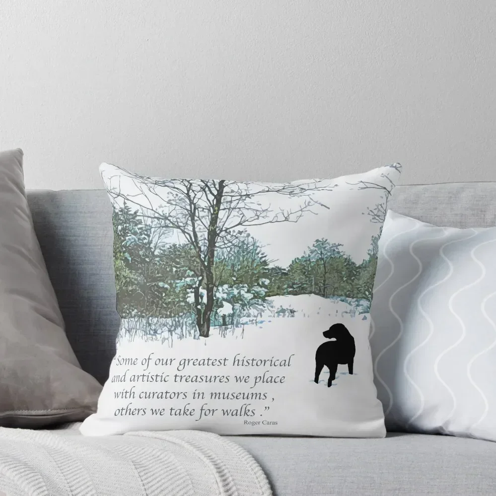 Treasures - Black Labrador Throw Pillow Sofa Cushions Sofa Cushions Cover pillow