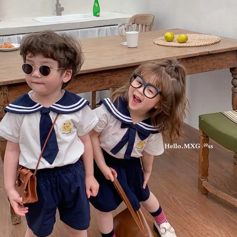 

Preppy Style Children's Sets Boys Girls Kindergarten Performance Uniform School Uniform Toddler Baby Girl Clothes 1-5Years