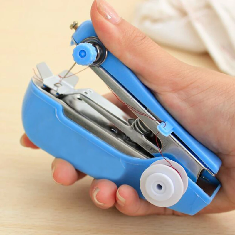 4 Colors 1pc Portable Mini Manual Sewing Machine Simple Operation Sewing Tools Sewing  Cloth Fabric Handy Needlework Tool DC05