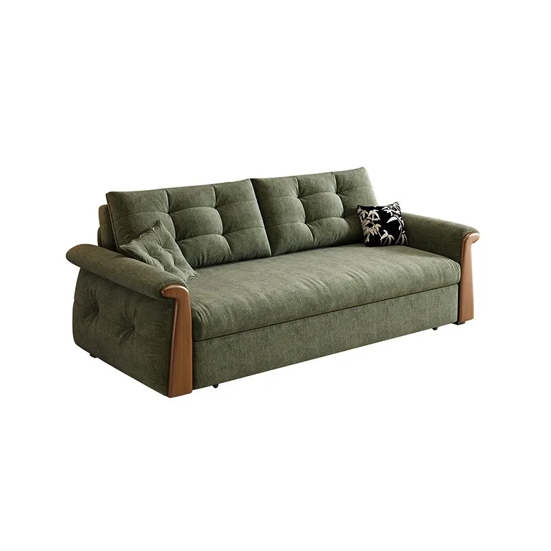 Cream wind sofa bed, two-in-one multi-functional dual-purpose small apartment, living room rental room, study foldable