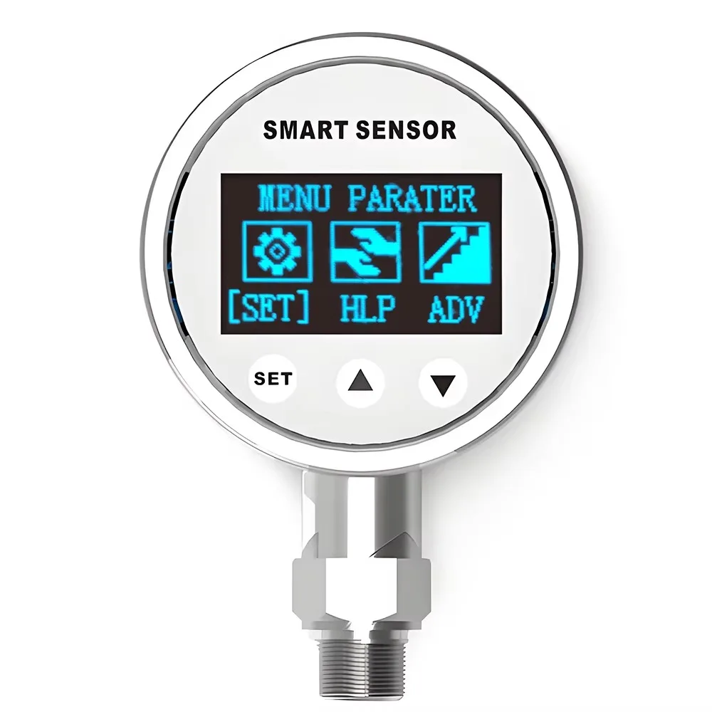 M20*1.5 Digital Hydraulic Pressure Meter 60mm & 100mm Dial Gauge -0.1~100Mpa Stainless Steel Gas Liquids 0.5% Accuracy