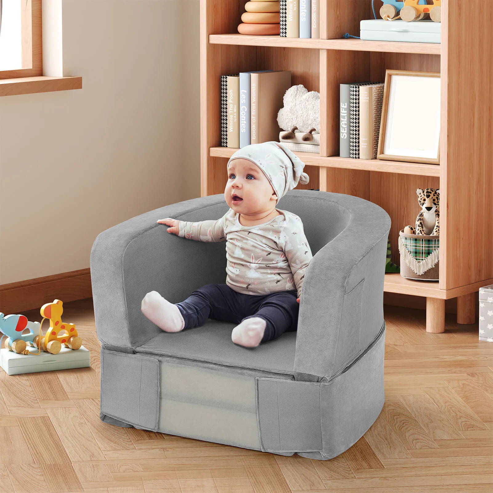 Divano letto per bambini 2 in 1 Divano letto da viaggio portatile per bambini