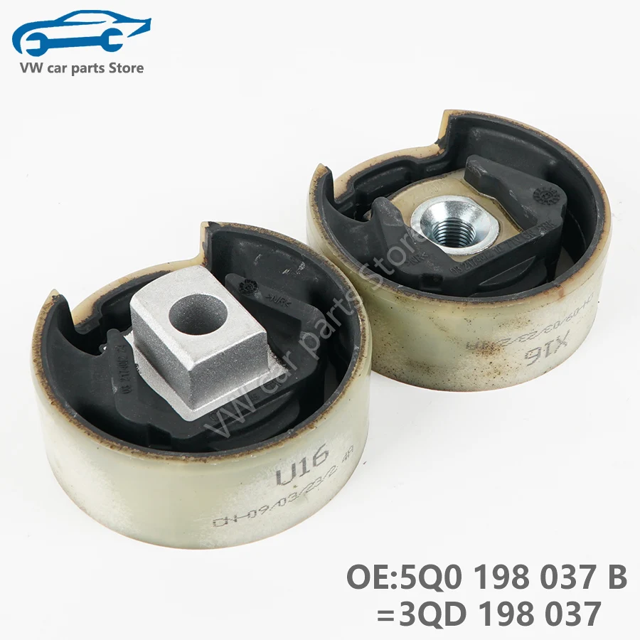 2PCS 5Q0198037B Engine Subframe Front Axle bushing Rubber Metal For MQB VW Golf MK7 Passat B8 NEW Tiguan Audi A3 Q2 TT 3QD198037