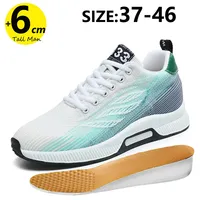Casual Men‘s Sneakers  6cm Height Increase Shoes Elevator Man Leisure Fashion Sports Shoes Plus Size 37-46
