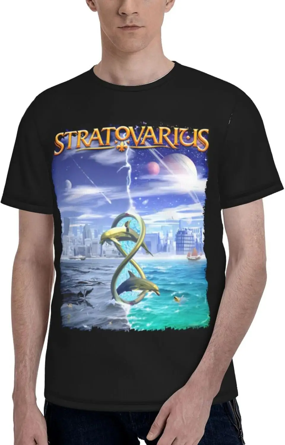 

Stratovarius T-Shirt Men's Short Sleeve Casual Popularity Polyester Crewneck Tees Graphic T-Shirts