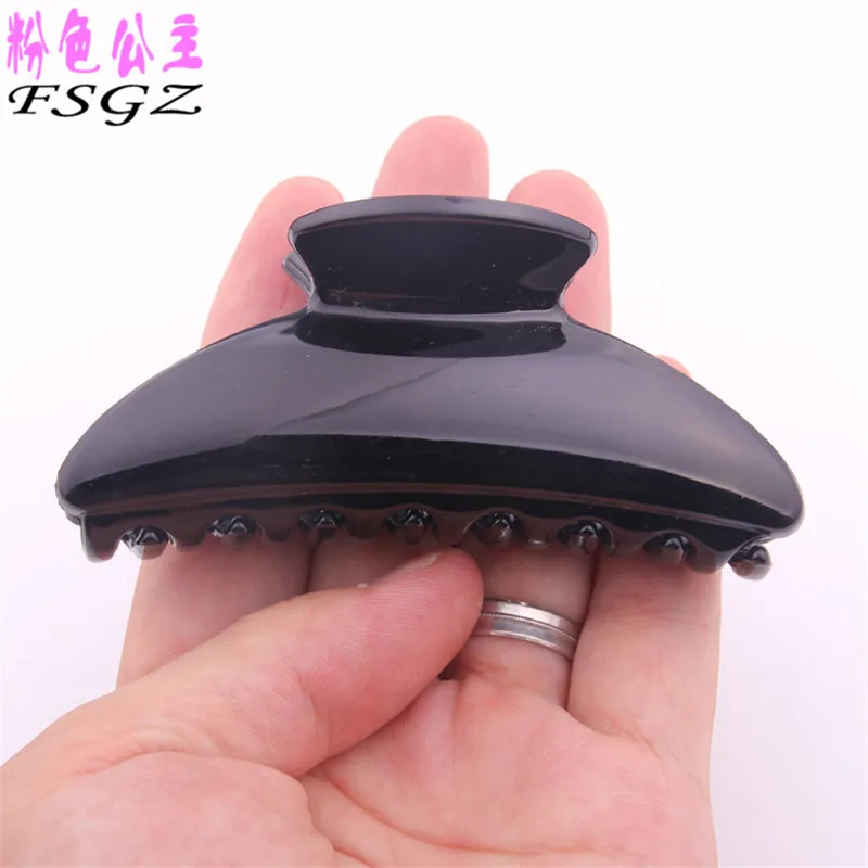 New Brand Headwear For Women Black Plastic Hair Claw Clips Summer Simple Hairpin Crab For Hair Beauty Hair Tools For Women