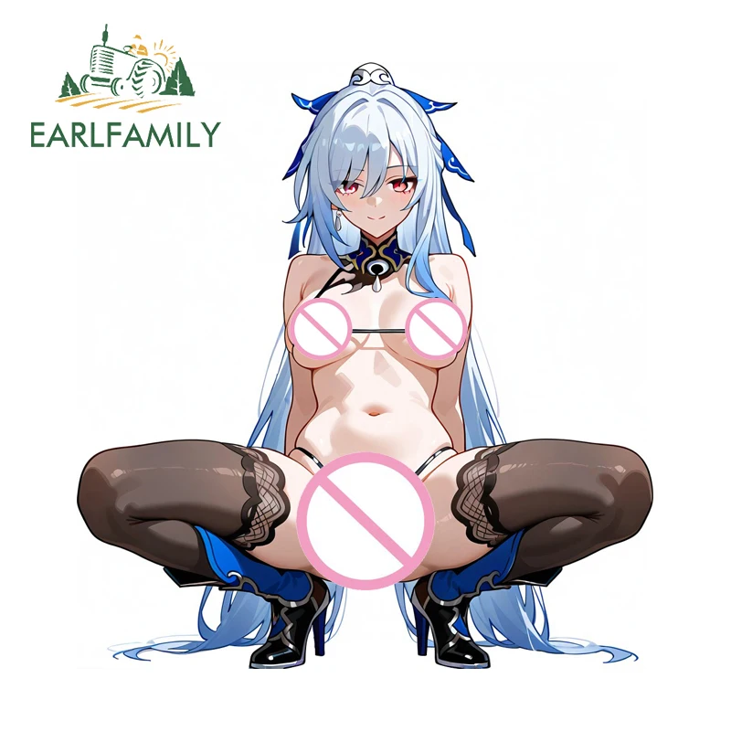 

EARLFAMILY Jingliu M-shaped Leg Fork Car Stickers Custom Printing Honkai Star Rail Decal Car Styling Scratch-proof for JDM SUV