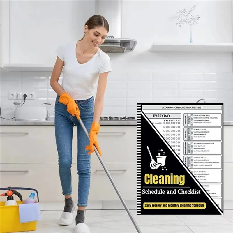 

A51M-Cleaning Planner Chore List For Adults Cleaning Checklists Planner And Organizer Daily Weekly And Monthly Checklists