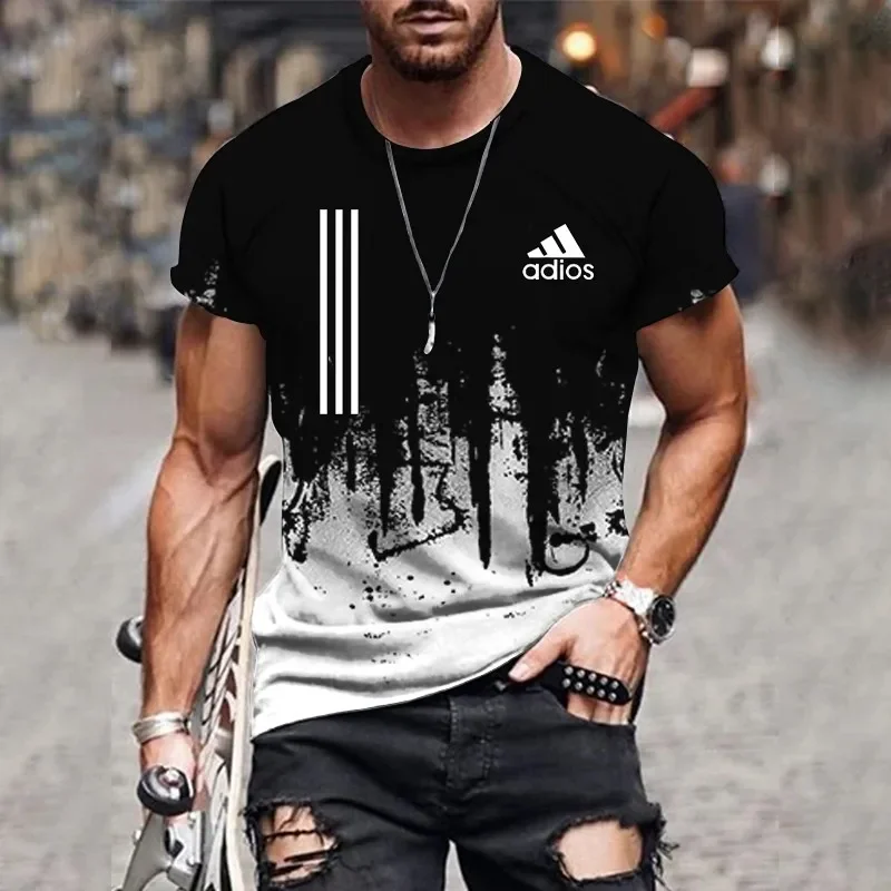 New Luxury Men's T-Shirt High Quality Pattern Print 100 Cotton Short Sleeve Summer Oversized T Shirt for Man Brand Tees Shirts