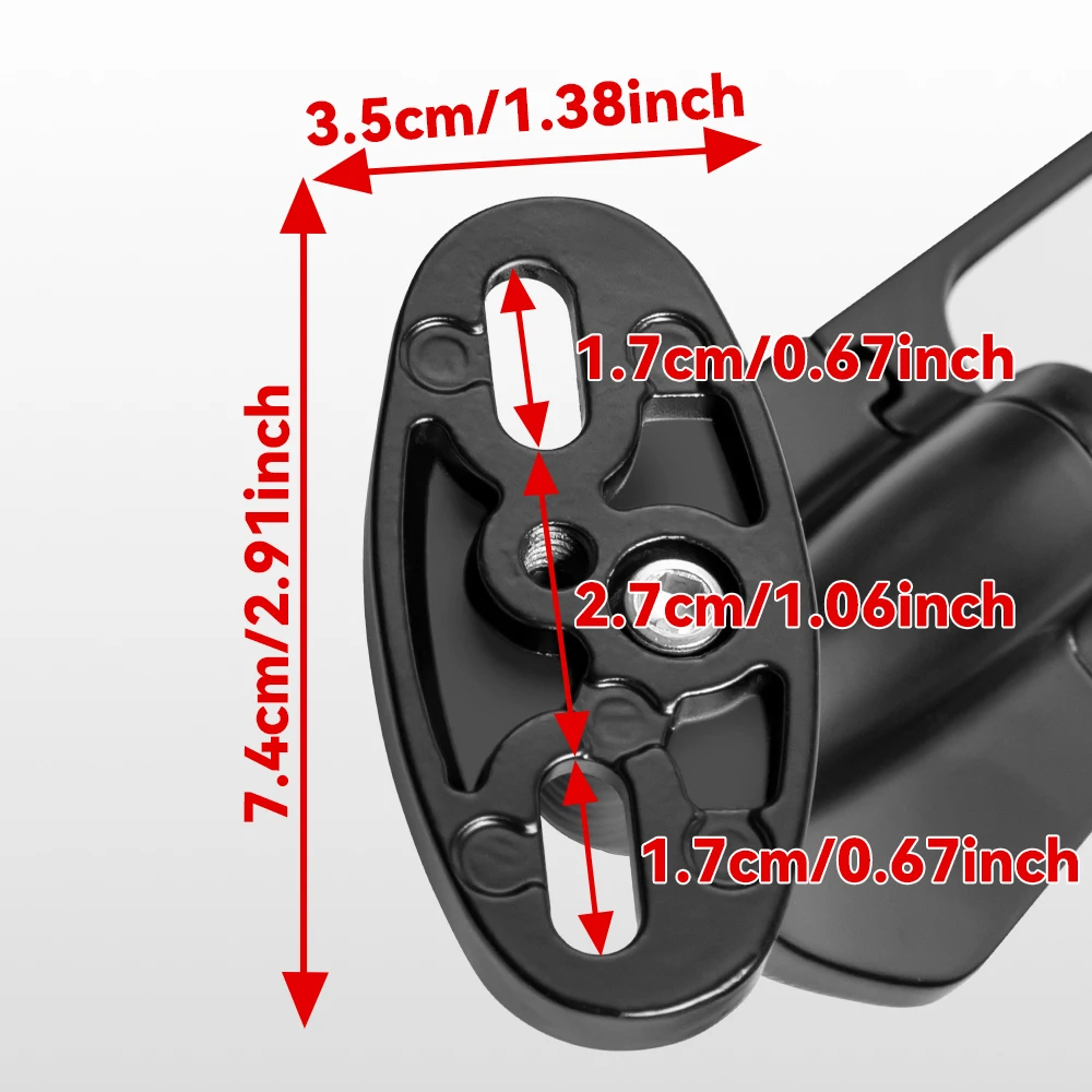 For Honda CBR 650R 650F VFR 400 750 800 VTR1000F Motorcycle Mirrors Modified Wind Wing Adjustable Rotating Rearview Mirror