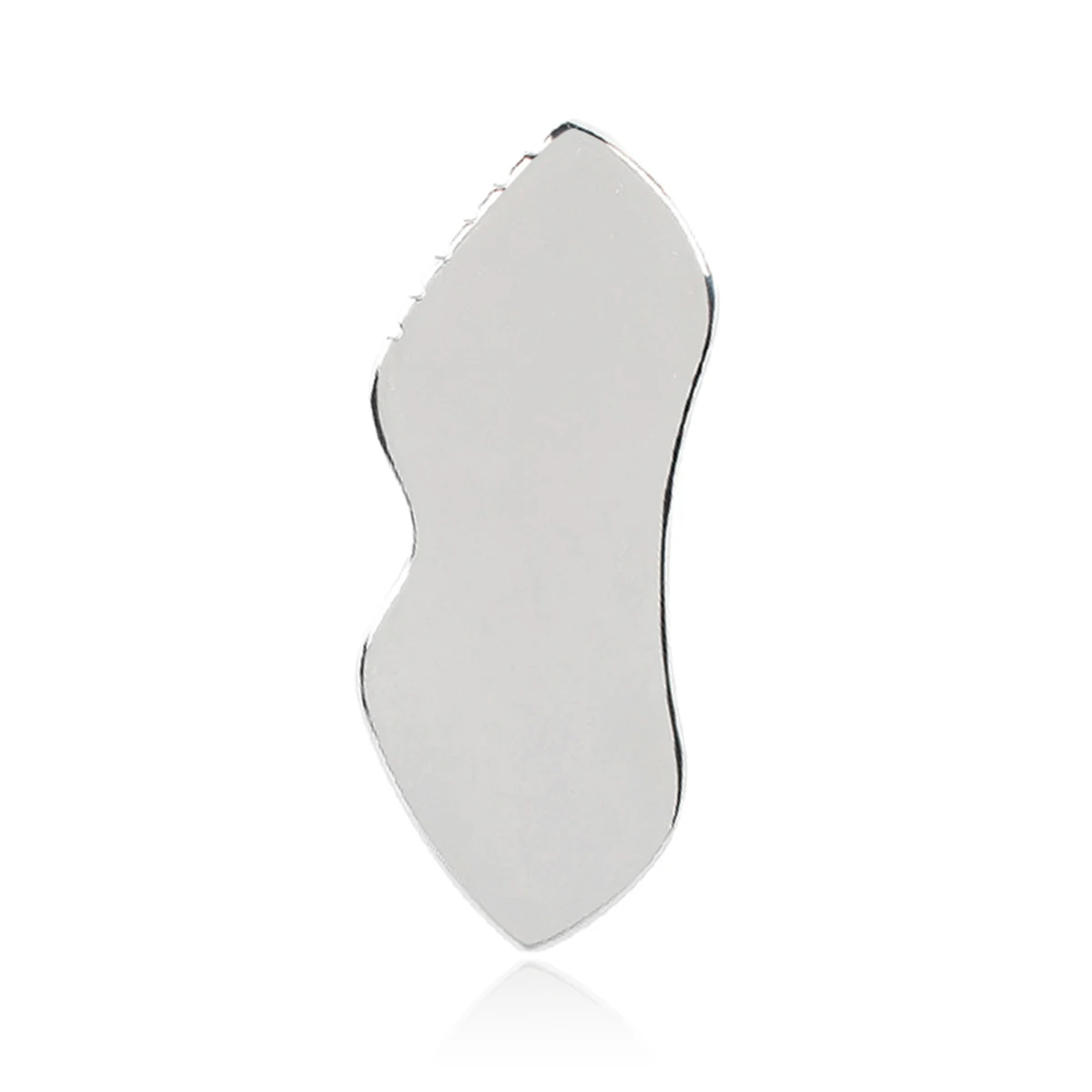 1pc stainless steel guasha board - Face massage scraper with teeth portable practical metal scraping tool