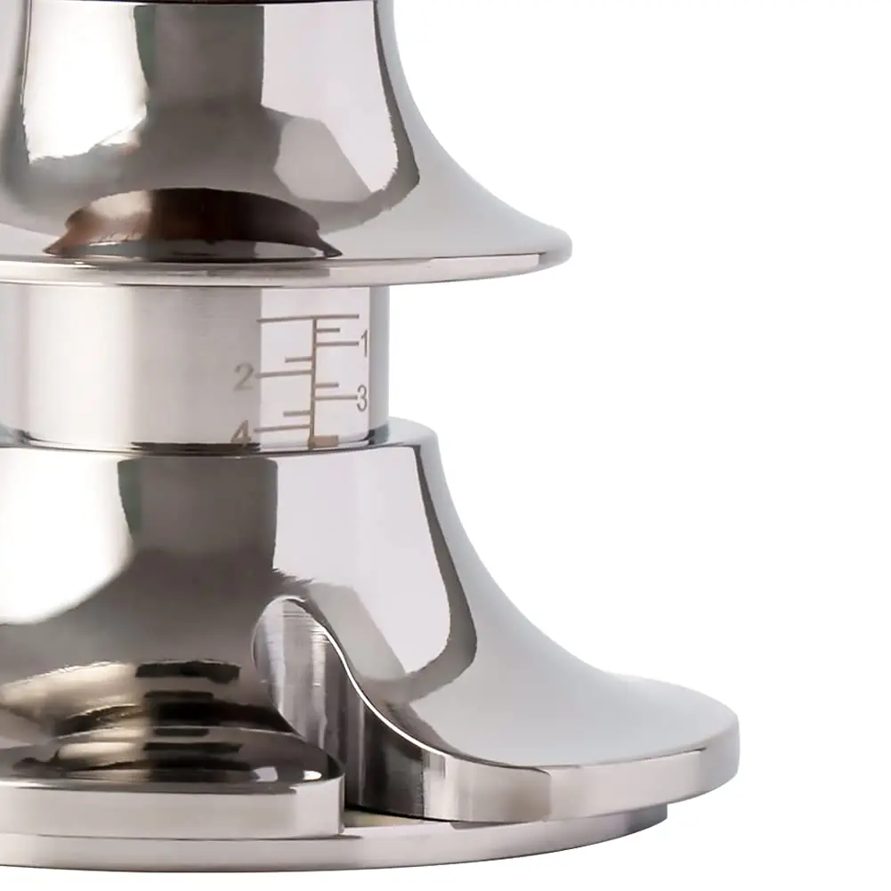 58mm 에스프레소 탬퍼, 프리미엄 바리스타 커피 탬퍼, 캘리브레이션된 스프링 장착, 100% 스테인리스 스틸 베이스 커피 탬퍼