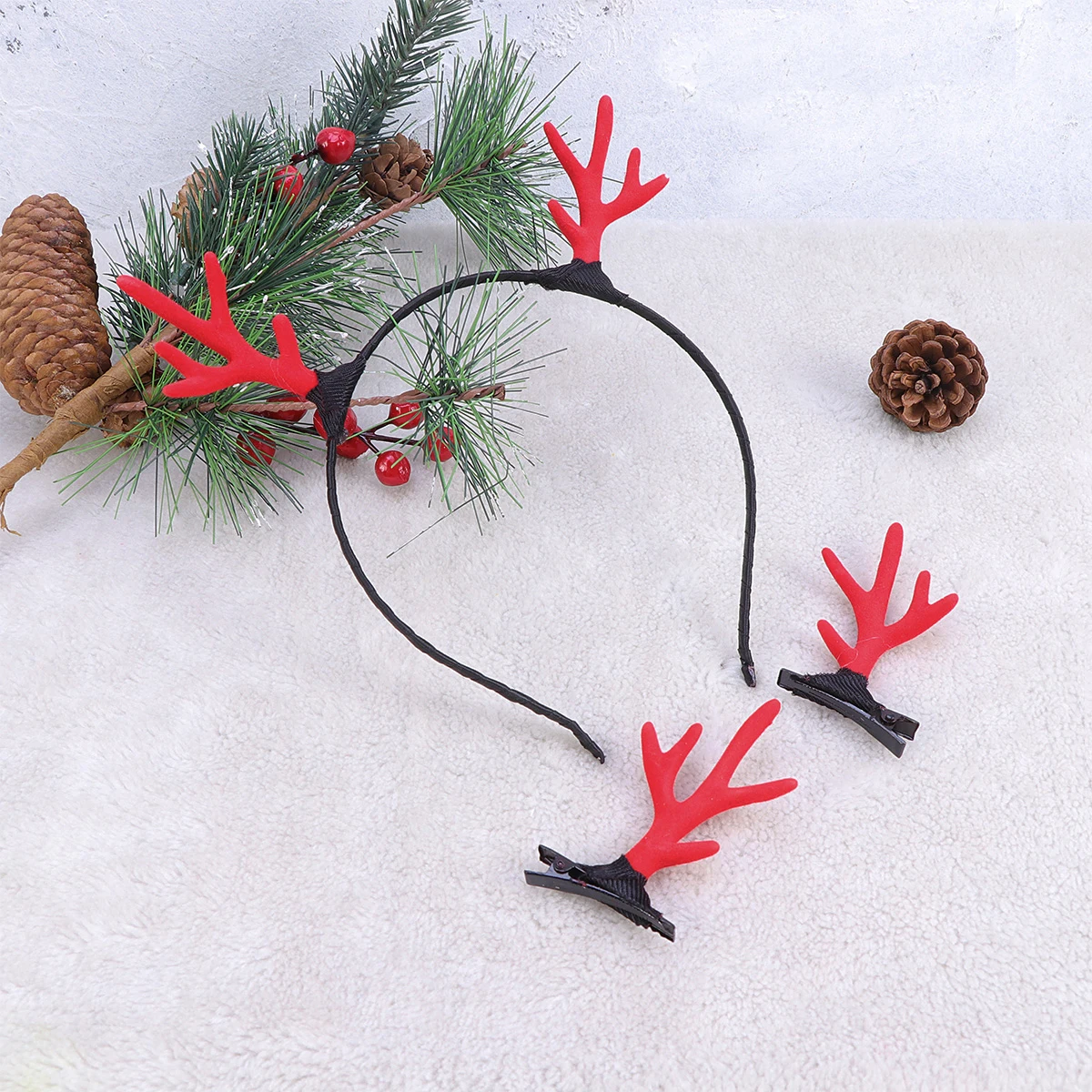 

20 Pcs Antlers Headb Hair Clips Festive Hoop Christmas Elegant Sweet Fashion Non Slip Material Birthday Parties Bachelorette
