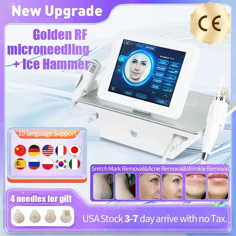 

Upgrade RF score with cold hammer facial lift and firmness, remove acne scars and stretch marks, suitable for salons and familie