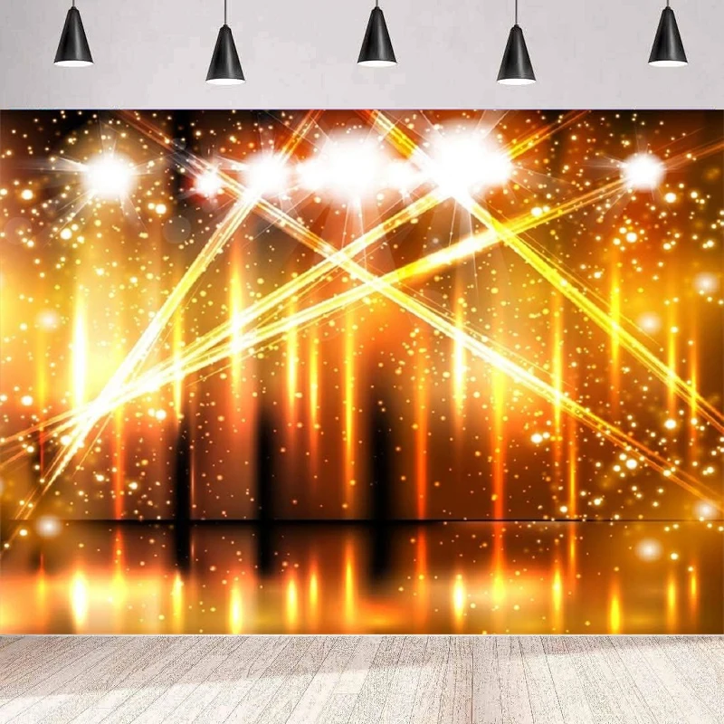 Photography Backdrop Dynamic Multicolored Stage Lights Background Home Party Backdrop Wall Banner Decor Poster