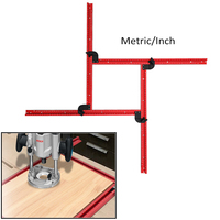 Adjustable Square Router Template Guide Groove Router Jig Router Guides for Woodworking Routing Squares and Rectangles Cutting