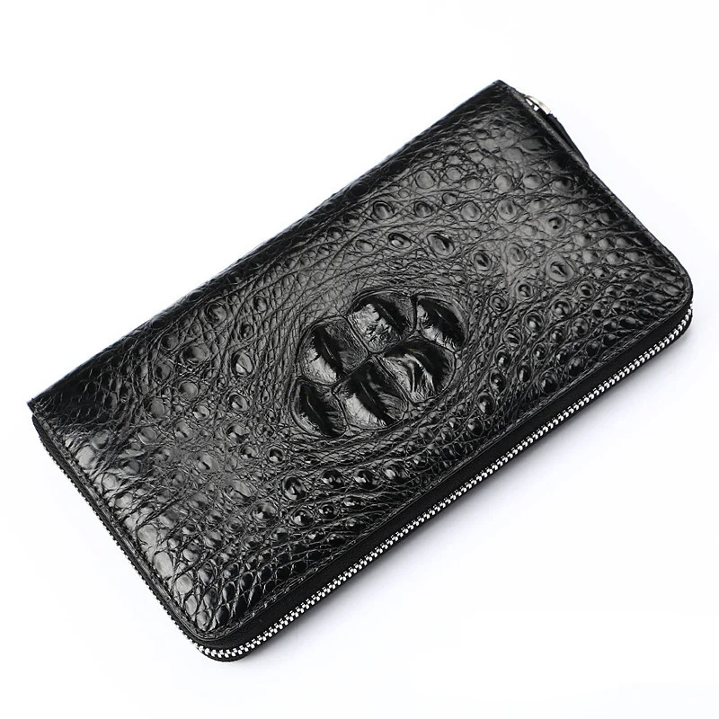 Genuine Leather Large Capacity Men Long Wallet Leisure Single Zipper Luxury Purses Business Handbags Classics Trend Clutch Bag