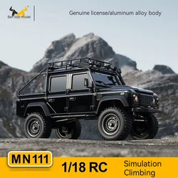 Mn111 Rc Car D90 D110 Kit wersja 1/18 4wd zabawkowe samochody 180 diody Led na motocykl lekki aluminiowy pilot z osią portalową