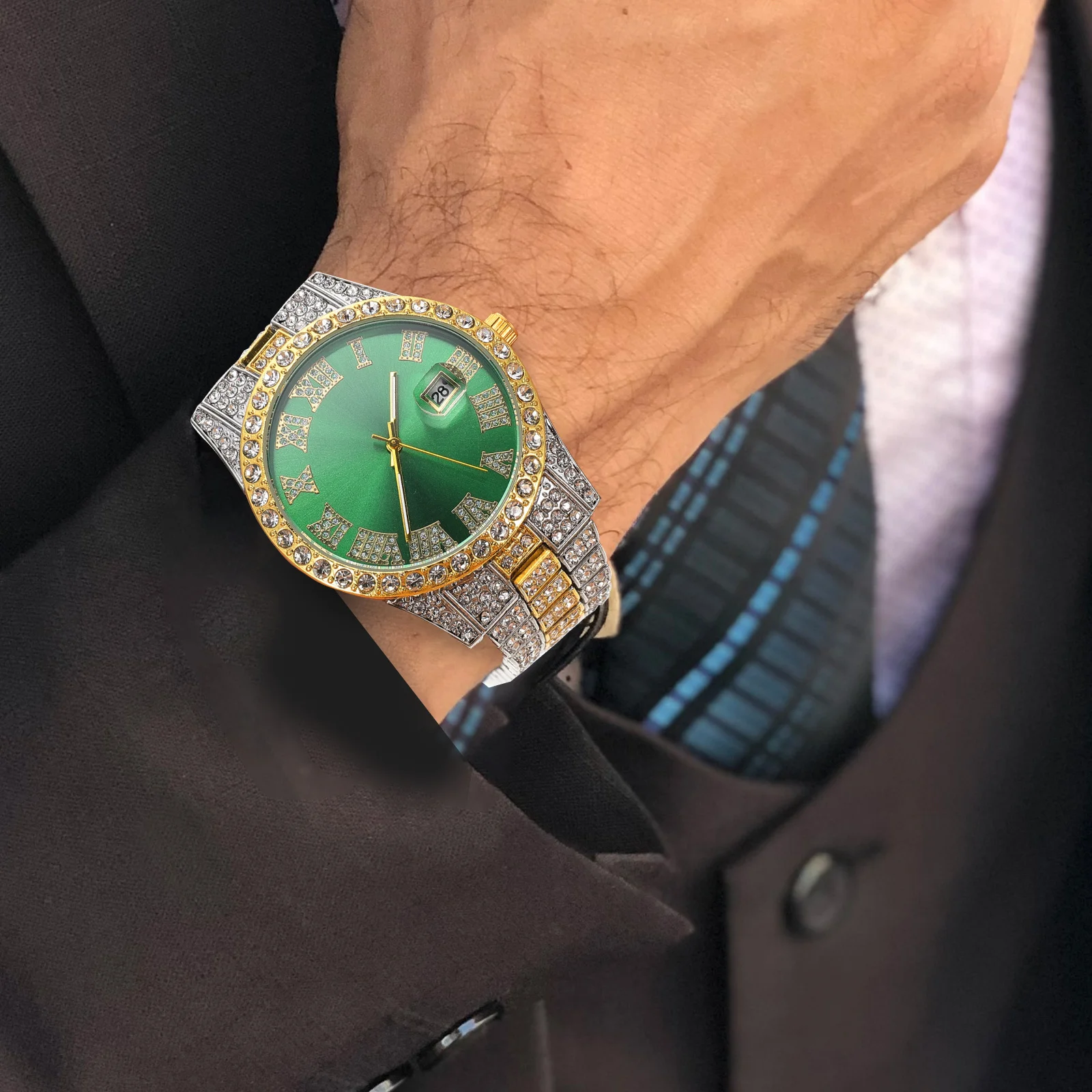 

Stainless Steel Quartz Watch For Men Simple Design Adjustable Strap Precise Movement Lightweight Exquisite Men Watch