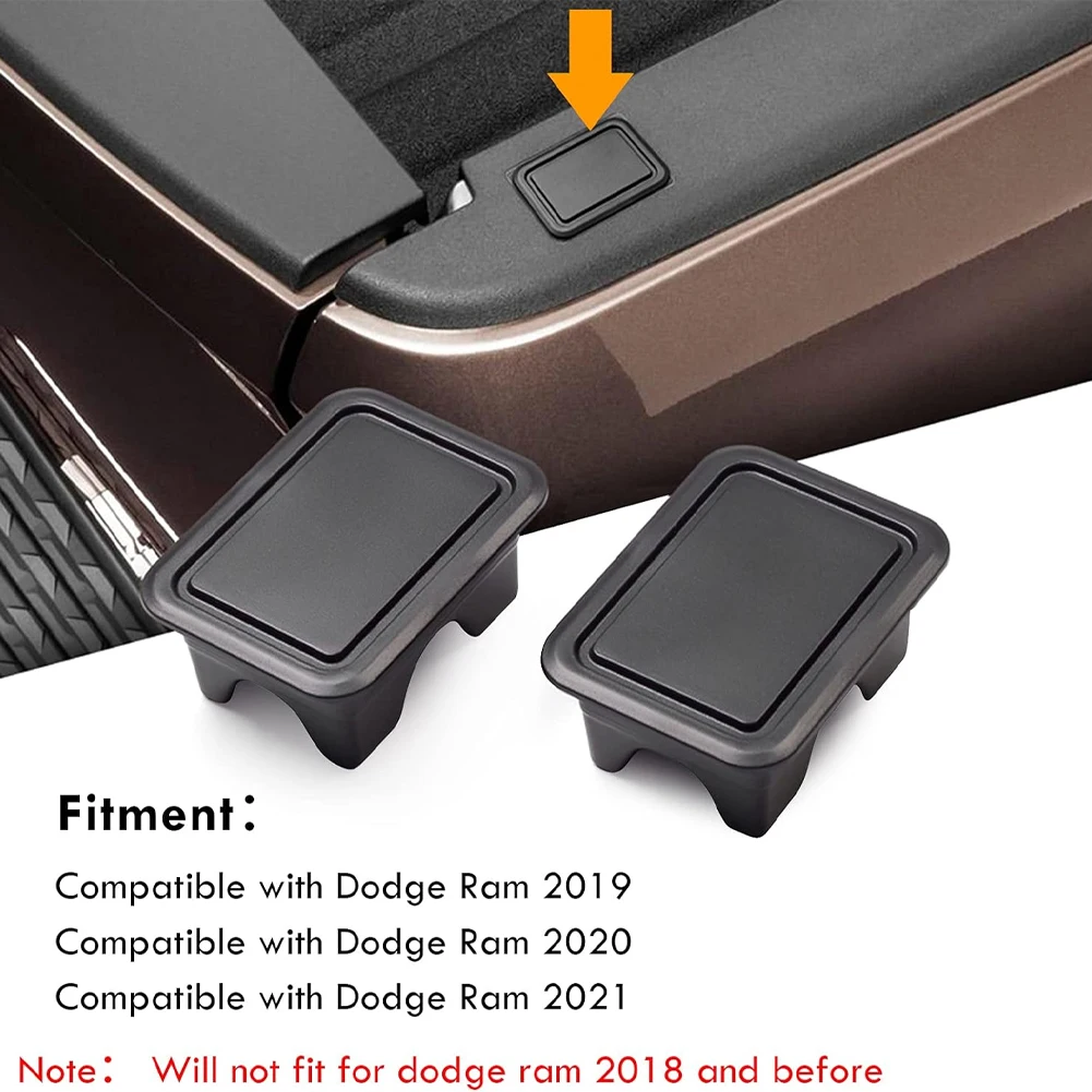 2Pcs Car Trunk Rear Bed Rail Stake Pocket Covers Truck Pickup Bucket Caps Truck Bed Rail Plugs Pile Cover for Ram 1500 2019-2024