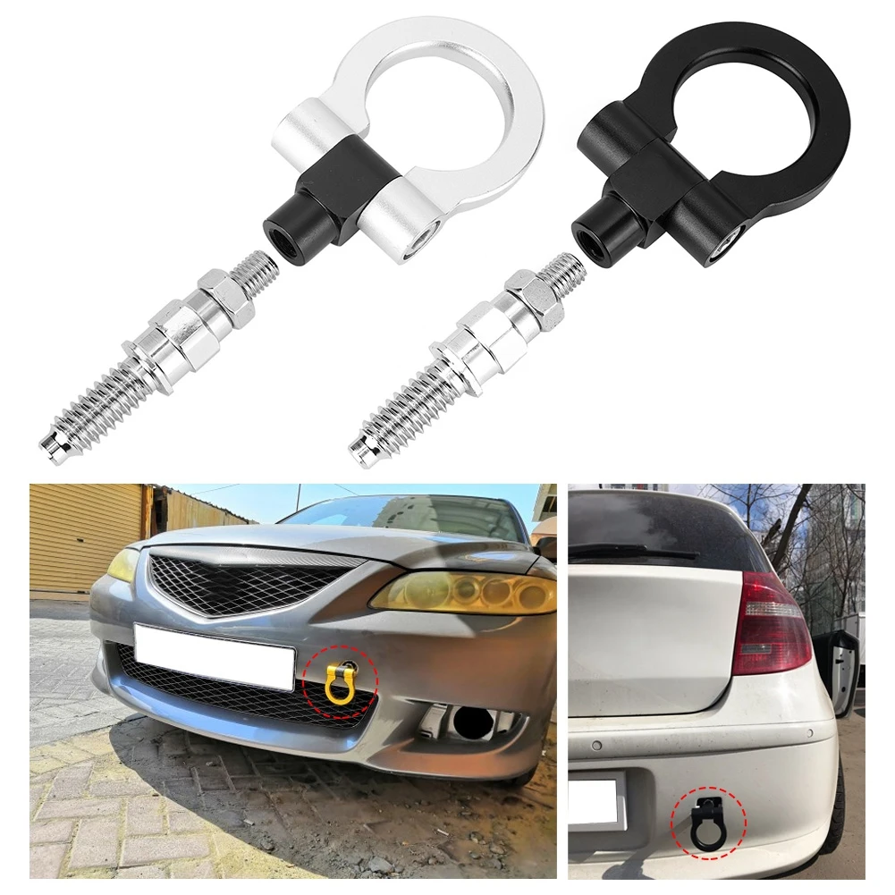 Auto CNC Aluminum Alloy Trailer Tow Hook Trailer Towing Bars Front Rear for BMW European Cars 3 Series E39 E92 E91 E90 E46 E36