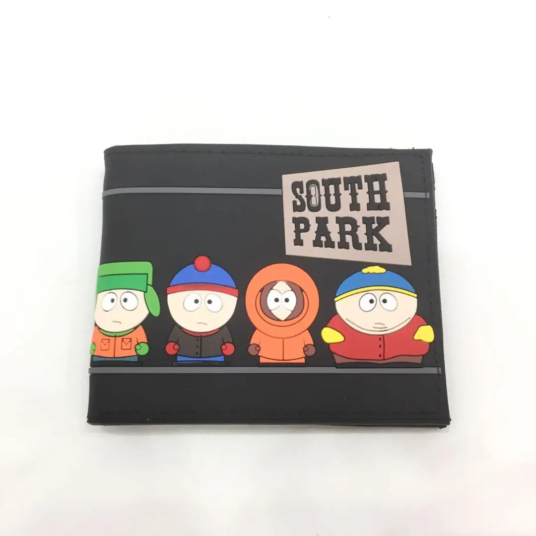 New Anime South Park Cute Cartoon Wallet Zipper Pouch Short Style Wallet Kids Coin Purse for Boys Girls Charm Birthday Xmas Gift